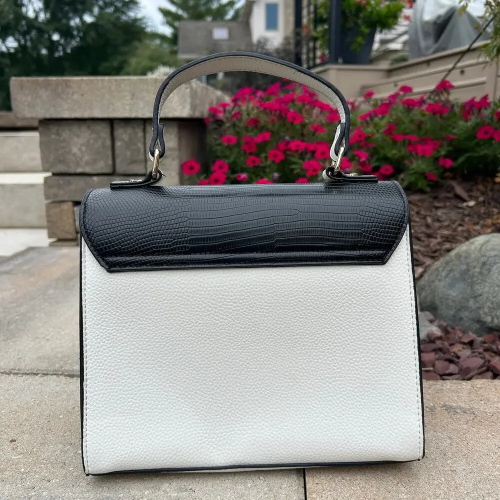 Dune London structured colorblock top-handle bag & Small matching coin purse